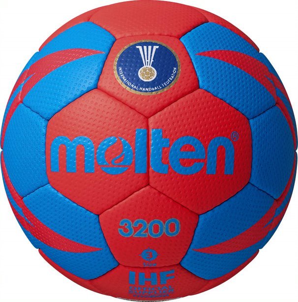 Rouge et bleu Molten Handball taille 3, certifié par la Fédération Internationale de Handball (IHF)