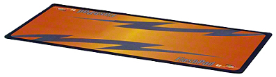 Tapis de souris de jeu orange avec motif d'éclairs, adapté aux joueurs PC