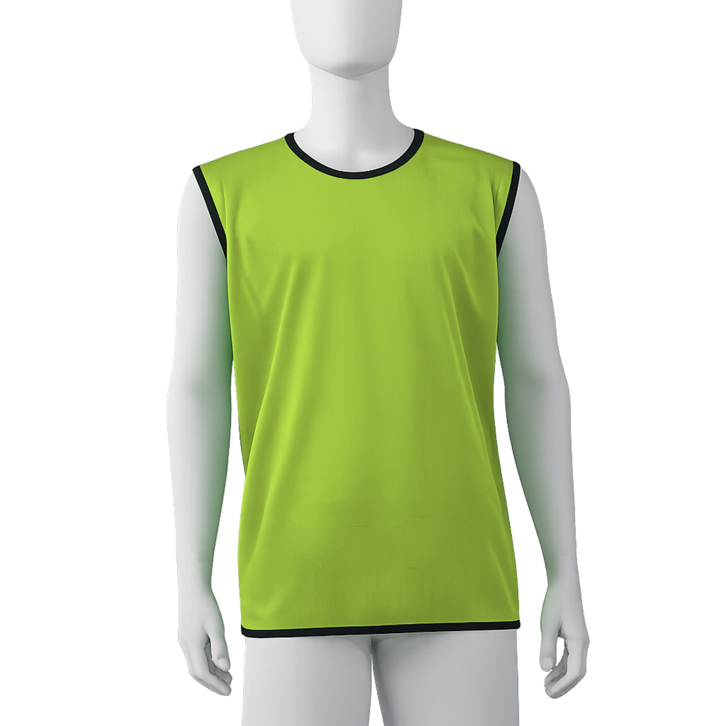 Gilet d'entraînement vert fluo sans manches