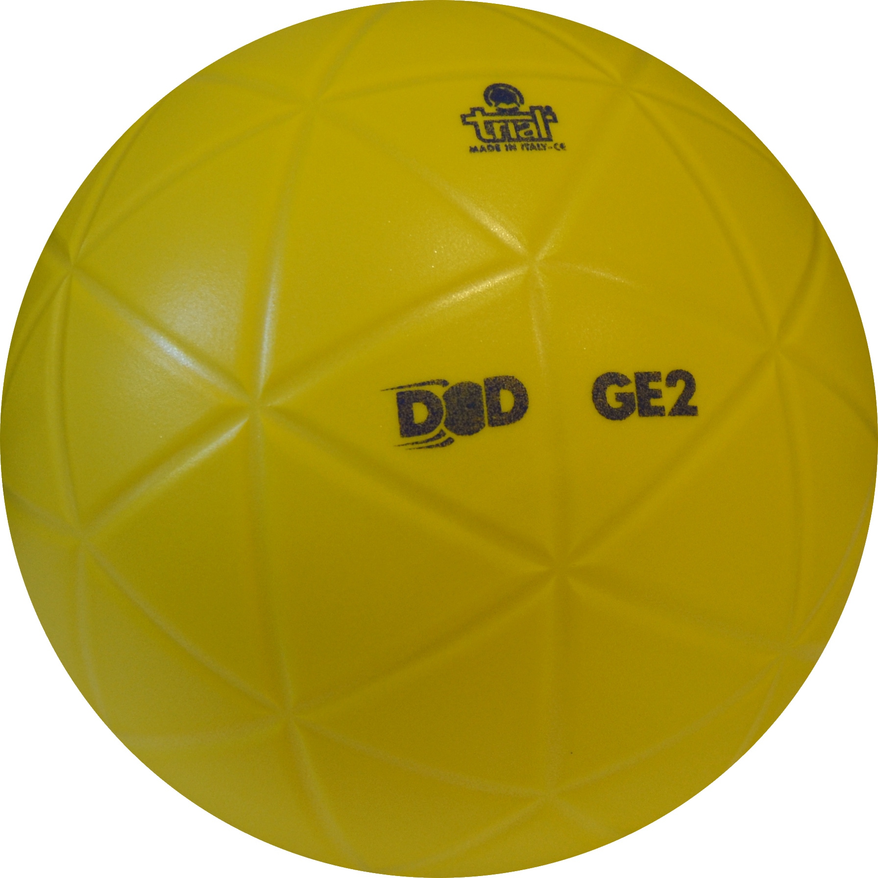 Ballon de sport jaune au design géométrique