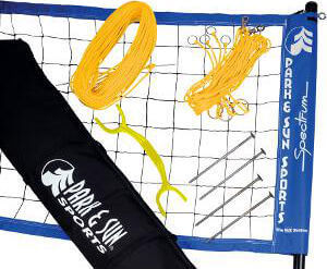 Komplettes Volleyballnetz-Set von Park & Sun Sports mit Netz, Stangen, Seilen und Tragetasche