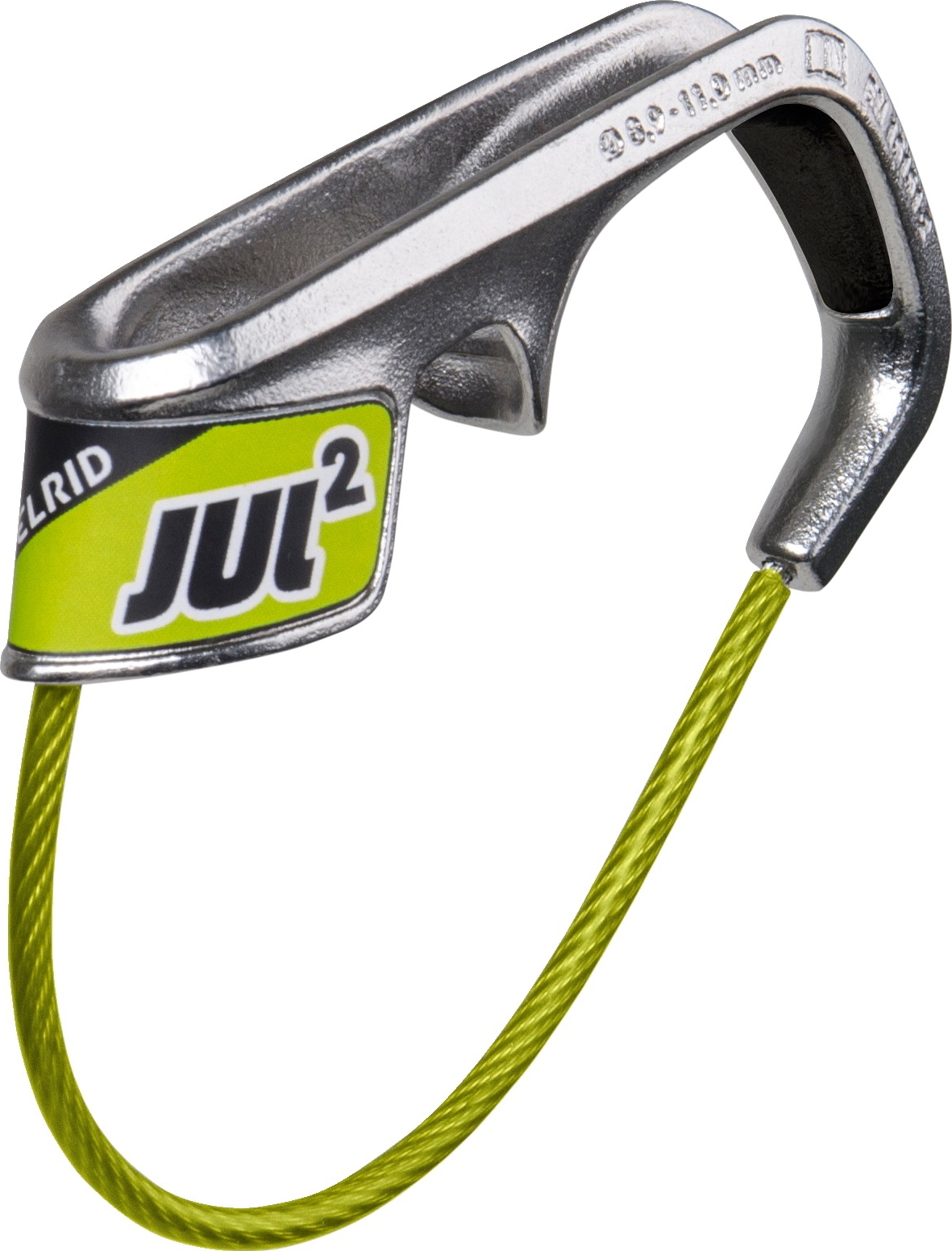 Abseilgerät Edelrid Jul 2 mit grünem Kabel für Klettersport