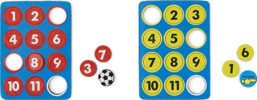 Jeu de bingo à chiffres avec deux plateaux de jeu colorés et des jetons numérotés, adapté aux enfants.