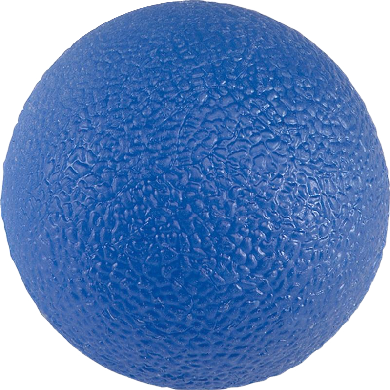 Blauer strukturierter Massageball zur Entspannung der Muskeln