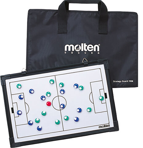 Taktiktafel mit Spielfelddiagramm, Magneten und Tragetasche für Fußballtrainer
