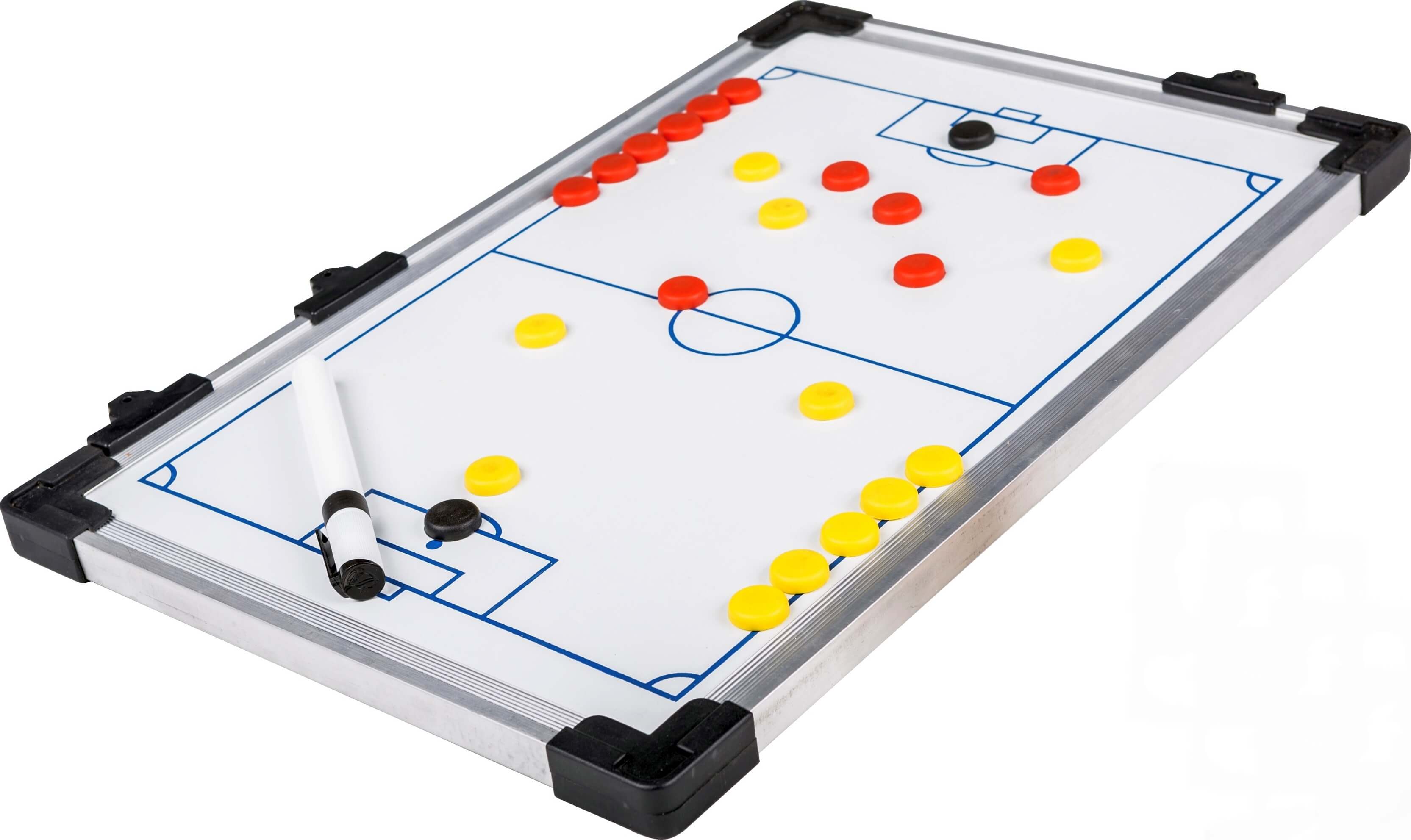 Magnetische Fußballtaktiktafel mit Markern, trocken abwischbarer Stift in Weiß