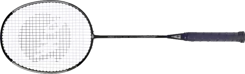 Raquette de badminton noire avec poignée violette, convient pour l'entraînement et la compétition