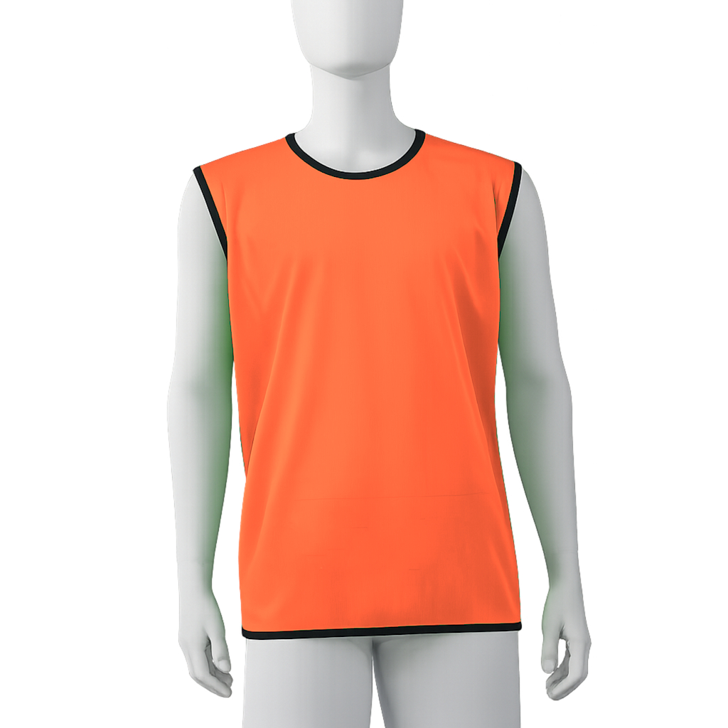 Gilet d'entraînement orange fluo sans impression